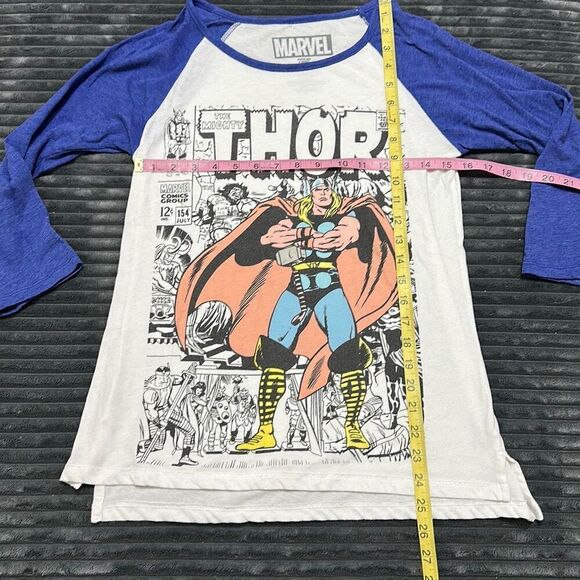 Marvel Thor White and Blue Baseball Shirt Junior L - Picture 4 of 5